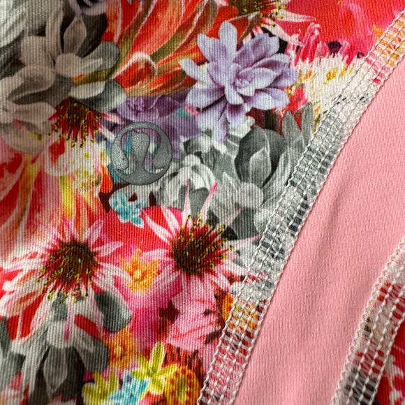 Lululemon Run Inspire Crop II All Luxtreme Flowabunga Pink Leggings Size 6 - Picture 12 of 12